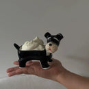 GobekUsa Cartoon Puppy Schnauzer Ceramic Storage Tray Home Decoration