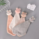 Cartoon rabbit coral fleece hand towel bathroom quick dry terry cloth by Decorbites