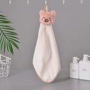 Cartoon rabbit coral fleece hand towel bathroom quick dry terry cloth by Decorbites