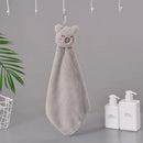 Cartoon rabbit coral fleece hand towel bathroom quick dry terry cloth by Decorbites