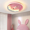 GobekUsa Kids' Cartoon Unicorn Rocket LED Ceiling Light for Bedroom Study Room