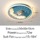 GobekUsa Kids' Cartoon Unicorn Rocket LED Ceiling Light for Bedroom Study Room
