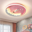 GobekUsa Kids' Cartoon Unicorn Rocket LED Ceiling Light for Bedroom Study Room