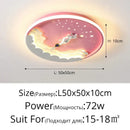GobekUsa Kids' Cartoon Unicorn Rocket LED Ceiling Light for Bedroom Study Room