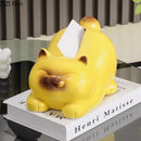 GobekUsa Cartoon Siamese Kitten Ceramic Tissue Box for Coffee Table and Desk