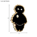GobekUsa Cartoon Snow Man Wall Mount Light Fixture with Chrome Finish, LED Bedroom Lighting in Warm/White Light