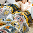 GobekUsa Cartoon Throw Blanket - Soft Cotton Summer Quilt for Beds and Sofas