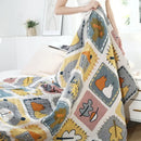 GobekUsa Cartoon Throw Blanket - Soft Cotton Summer Quilt for Beds and Sofas