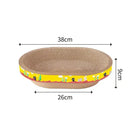 Cartoon yellow & brown cat scratch lounge bed living room toy by Decorbites
