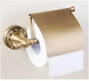 GobekUsa Carved Antique Bronze Brass Bathroom Accessories Set with Solid Bath Hardware