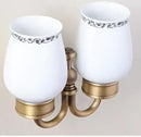 GobekUsa Carved Antique Bronze Brass Bathroom Accessories Set with Solid Bath Hardware