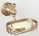 GobekUsa Carved Antique Bronze Brass Bathroom Accessories Set with Solid Bath Hardware