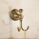 GobekUsa Carved Antique Bronze Brass Bathroom Accessories Set with Solid Bath Hardware