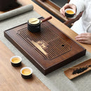 GobekUsa Bamboo Tea Tray: Natural, Rectangular Tea Board for Kung Fu Tea Set