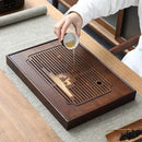 GobekUsa Bamboo Tea Tray: Natural, Rectangular Tea Board for Kung Fu Tea Set