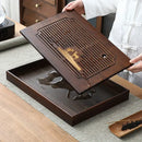 GobekUsa Bamboo Tea Tray: Natural, Rectangular Tea Board for Kung Fu Tea Set