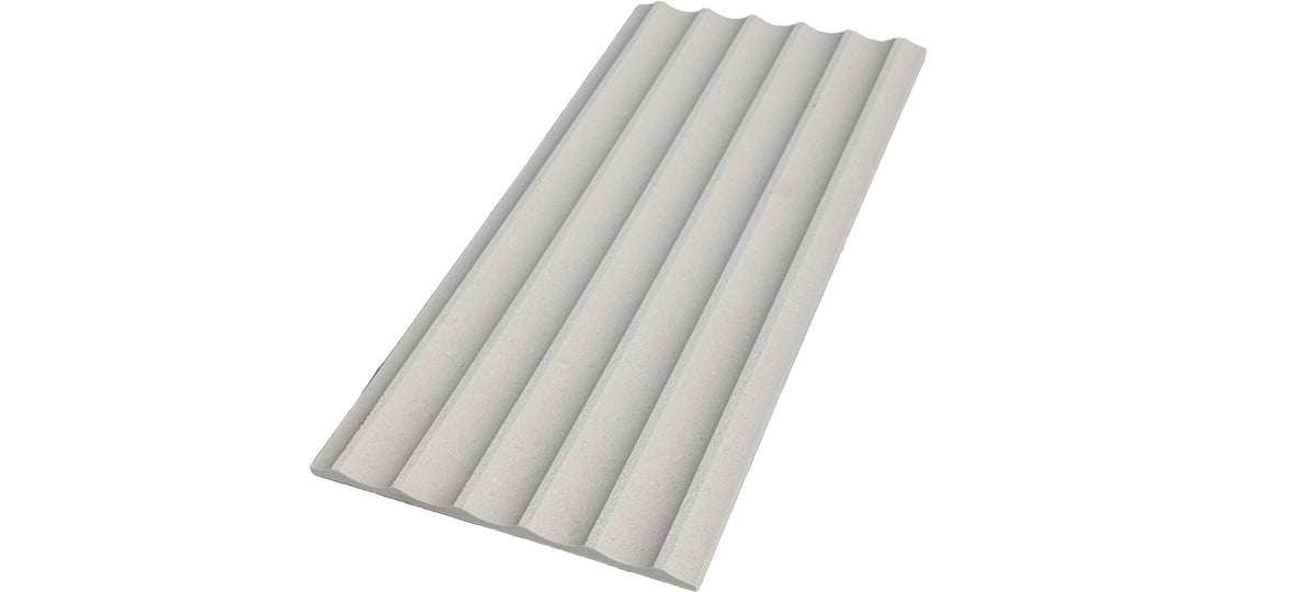 Marble 3D Carved Wall Panel - Fluted Linear Grooves Design Pattern