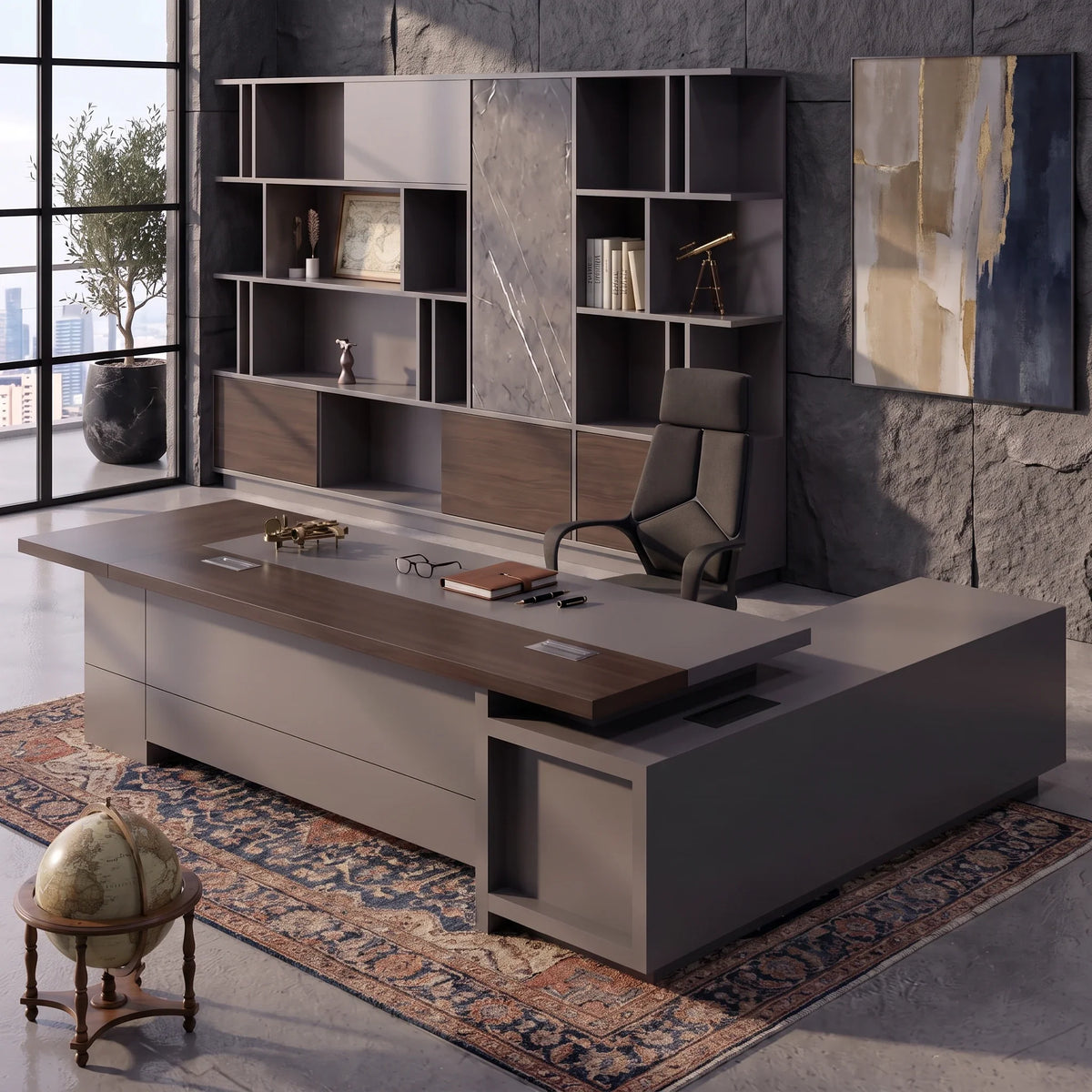 Carwin · Modern L-Shaped Executive Desk, photo 5 of 16