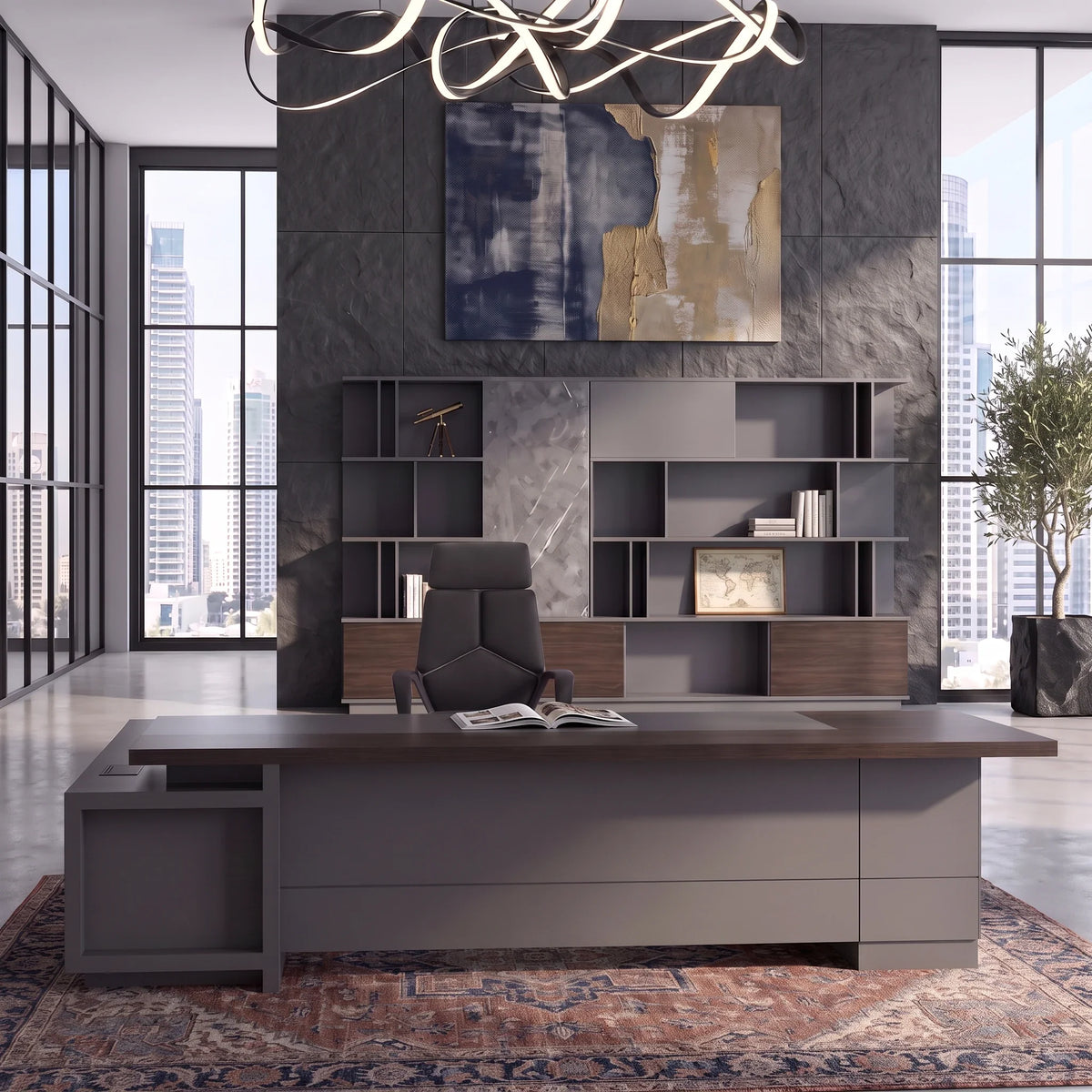 Carwin · Modern L-Shaped Executive Desk, photo 3 of 16