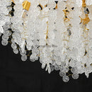 GobekUsa Circular Crystal Chandelier Living Room Pendant Lights LED Indoor Decoration