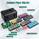 Casino Poker Chips with 600 Pieces Chips Texas Holdem Poker Chip Set-Black by LJGDeals