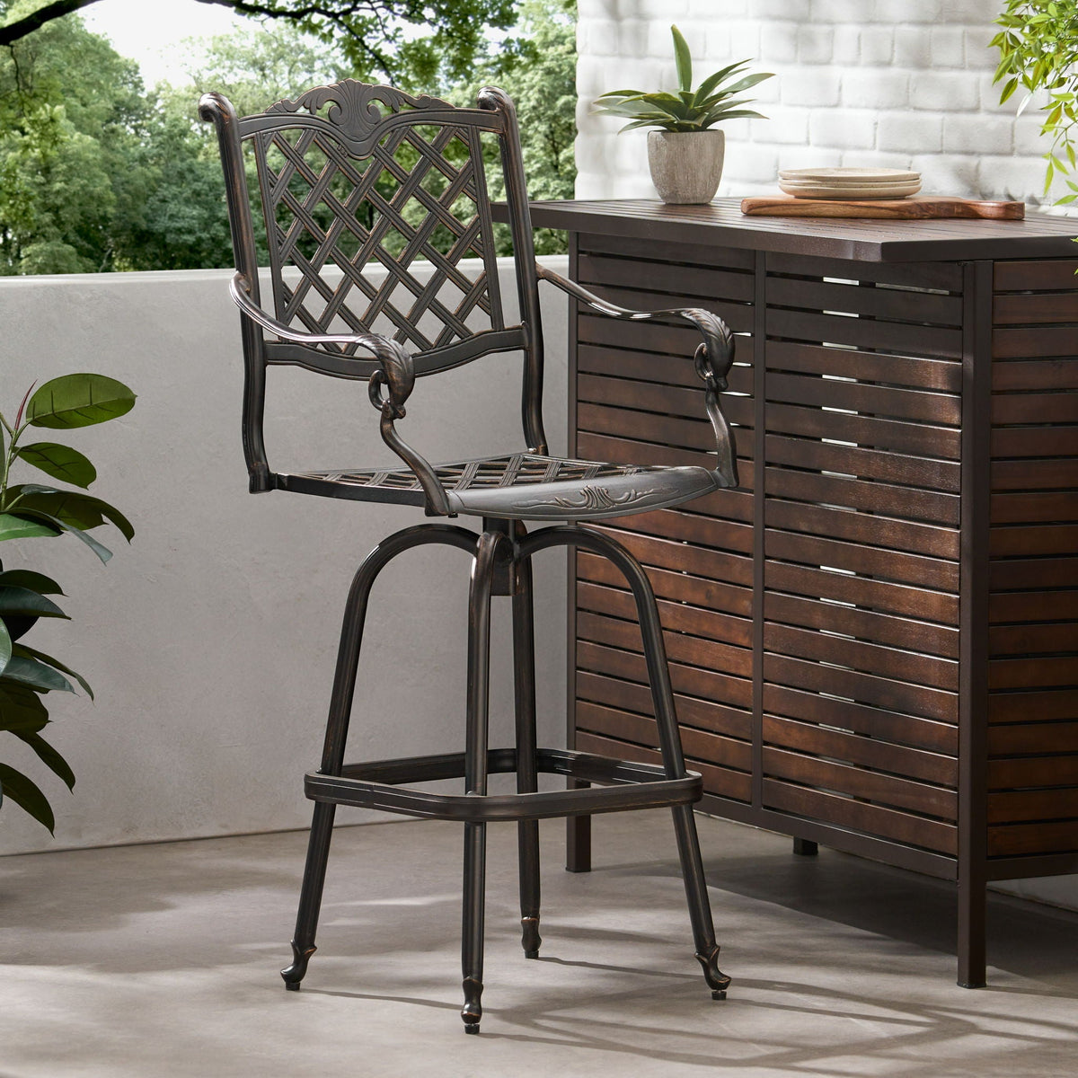Cast Aluminum Bar Stool - Copper, photo 4 of 4