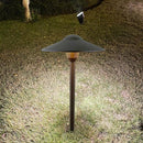 Cast Aluminum Low Voltage Landscape Lighting Pathway Lights Included Ground Spike,Wire Connectors Free Replaceable 3 Watts G4 LED Bulb Warm White 2-Pack