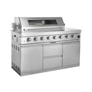 Castelle Flame Montclair 58-Inch 6-Burner 96K BTU Gas Outdoor Liquid Propane Grill Island With Wine Cooler And Rotisserie (SAK31642) by SAKSBY WHOLESALE