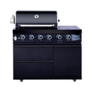 Castelle Flame Monarch 4-Burner 72000 BTU Liquid Propane Grill Island With Fridge And Sink (SAK68127)