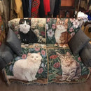 GobekUsa Cat Sunflower Knitted Sofa Cover - Multi-functional Blanket, Bed Cover, Floor Mat, and Tapestry for Home Decor.