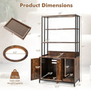 Cat Litter Box Enclosure with Storage and 3-tier Shelves by LJGDeals