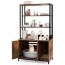 Cat Litter Box Enclosure with Storage and 3-tier Shelves by LJGDeals