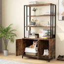 Cat Litter Box Enclosure with Storage and 3-tier Shelves by LJGDeals
