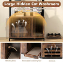 Cat Litter Box Enclosure with Storage and 3-tier Shelves by LJGDeals