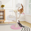 Multi-Layer Cat Tree Cat Tower with 2 Cat Perches 2 Platforms-Pink by LJGDeals