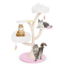 Multi-Layer Cat Tree Cat Tower with 2 Cat Perches 2 Platforms-Pink by LJGDeals