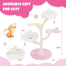 Multi-Layer Cat Tree Cat Tower with 2 Cat Perches 2 Platforms-Pink by LJGDeals
