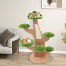 50 Inch Pine Shape Cat Tree for Indoor Cats with Sisal Scratching Board-Green by LJGDeals