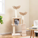 48 Inch Cattail Cat Tower with Sisal Scratching Posts Perch and Condo-Beige by LJGDeals