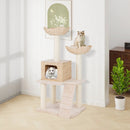 48 Inch Cattail Cat Tower with Sisal Scratching Posts Perch and Condo-Beige by LJGDeals