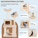 48 Inch Cattail Cat Tower with Sisal Scratching Posts Perch and Condo-Beige by LJGDeals