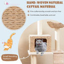 48 Inch Cattail Cat Tower with Sisal Scratching Posts Perch and Condo-Beige by LJGDeals