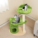 38 Inch Cute Cat Tree for Indoor Cats with Fully Wrapped Sisal Scratching Posts-Green by LJGDeals