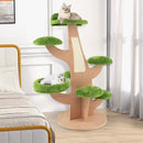 50 Inch Pine Shape Cat Tree for Indoor Cats with Sisal Scratching Board-Green by LJGDeals