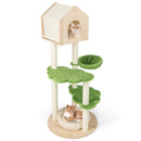 55 Inch Tall Cat Climbing Stand with Sisal Scratching Posts and Soft Cat Bed for Indoor Kittens-Green by LJGDeals