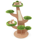 50 Inch Pine Shape Cat Tree for Indoor Cats with Sisal Scratching Board-Green by LJGDeals