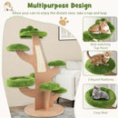 50 Inch Pine Shape Cat Tree for Indoor Cats with Sisal Scratching Board-Green by LJGDeals