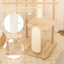 Wooden Multi-level Modern Cat Tower with Scratching Board and Post by LJGDeals