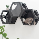 Wall Mount Cat Shelves Black