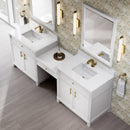 James Martin Bellshire 96" Single Bathroom Vanity, Bright White